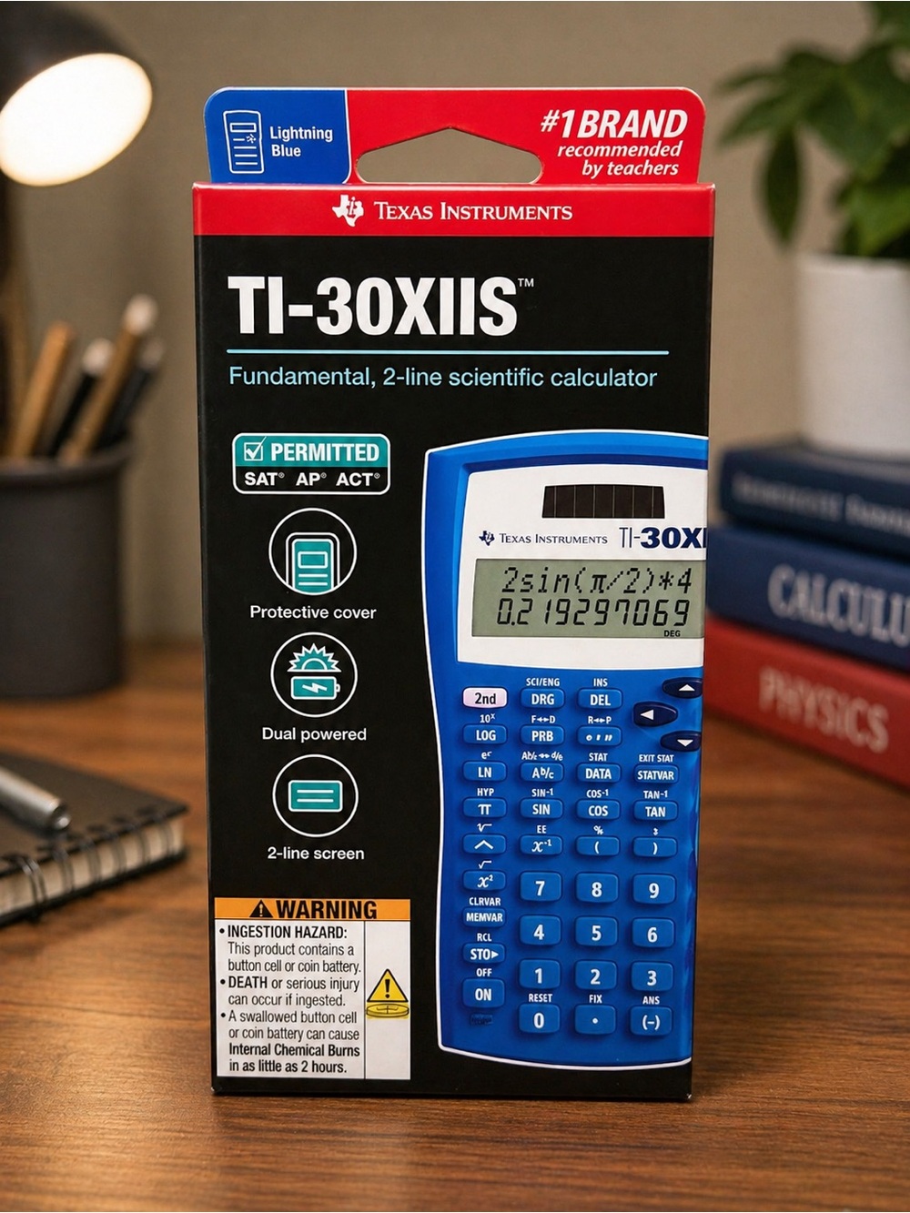 Texas Instruments TI-30XIIS Scientific Calculator - Blue